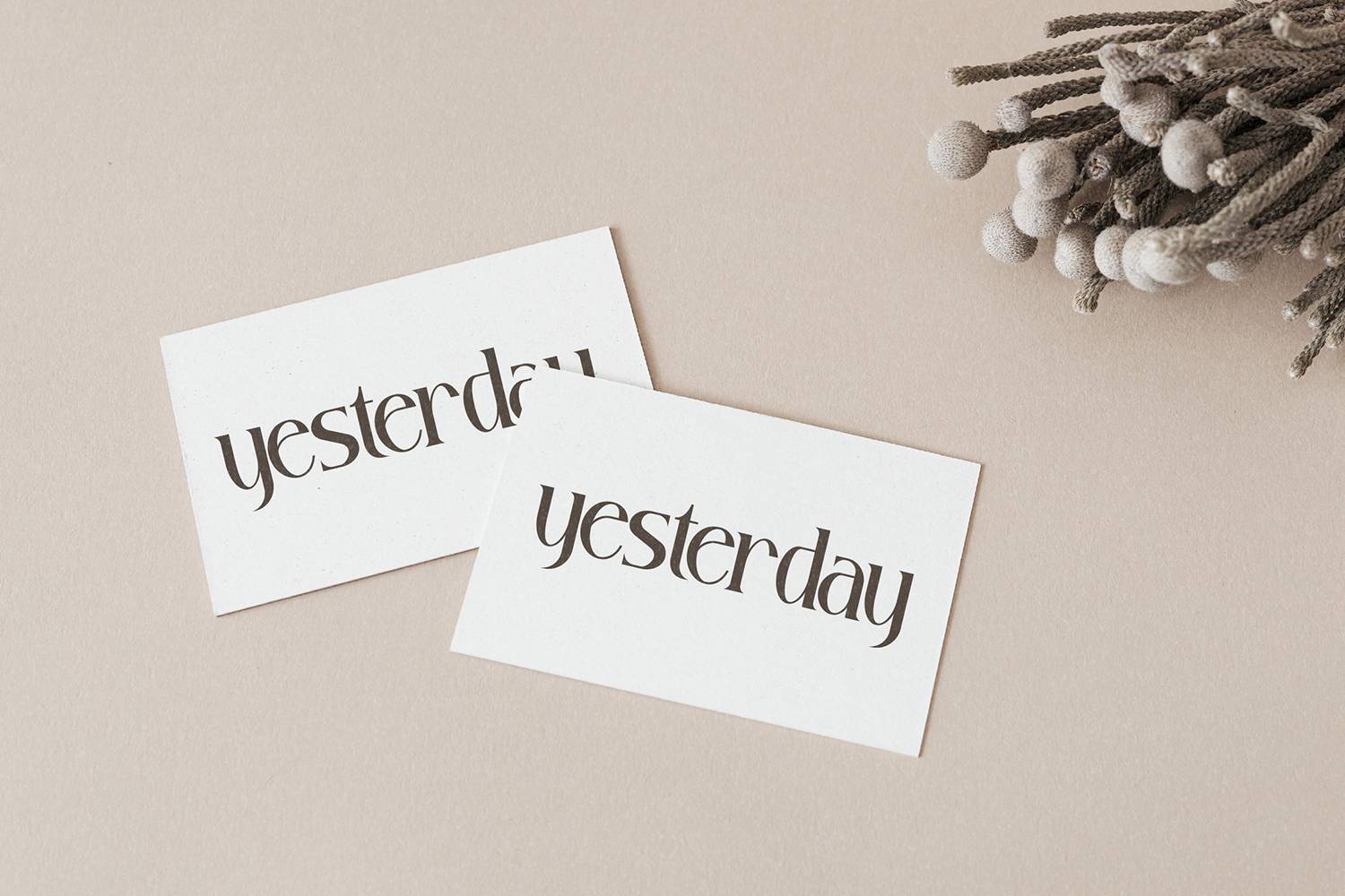 Yesterday Font sample