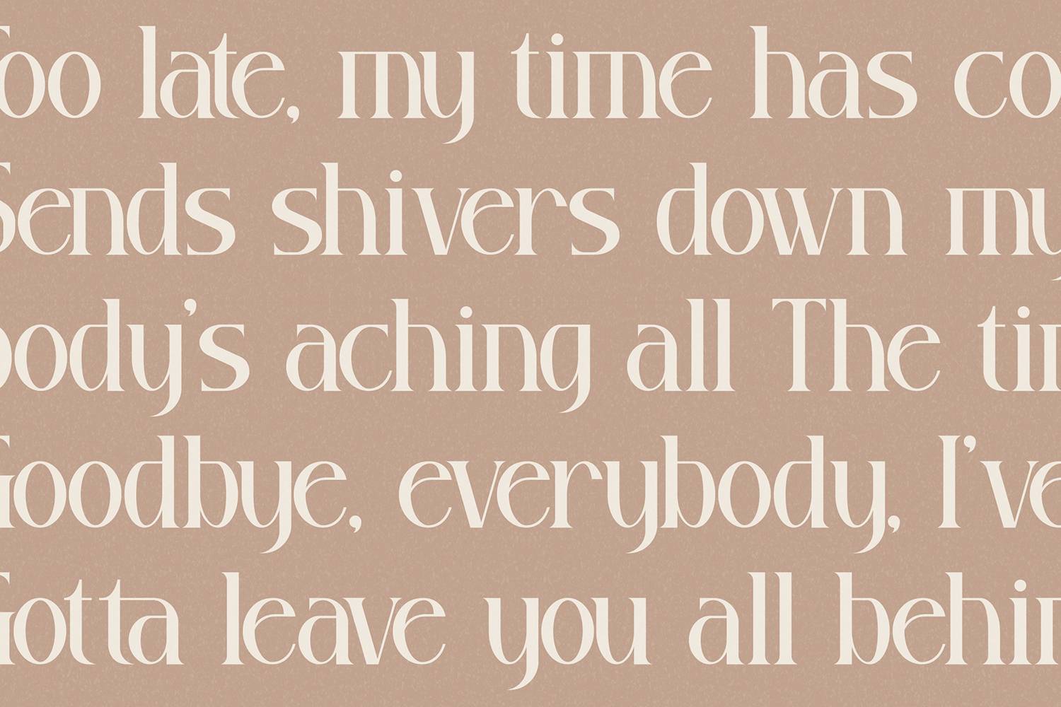 Yesterday Font sample