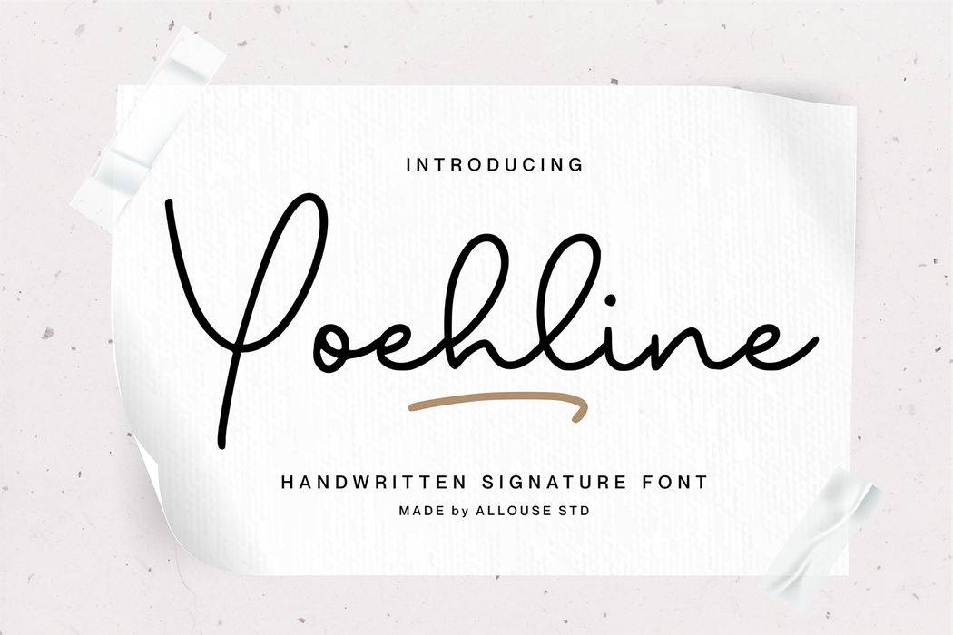 Yoehline Font sample