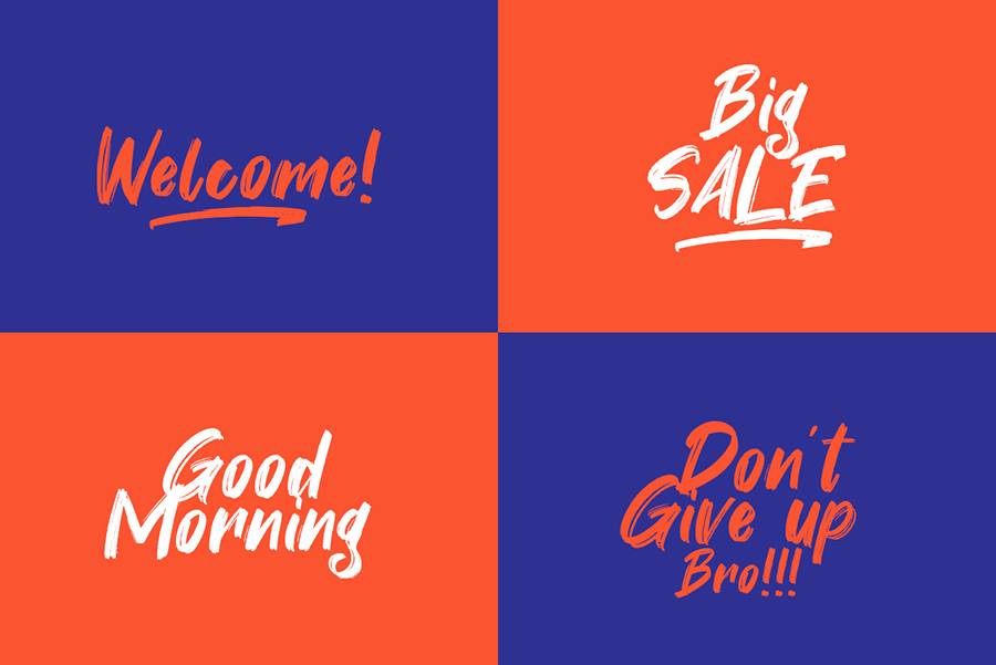 Youth Power Modern Brush Font sample