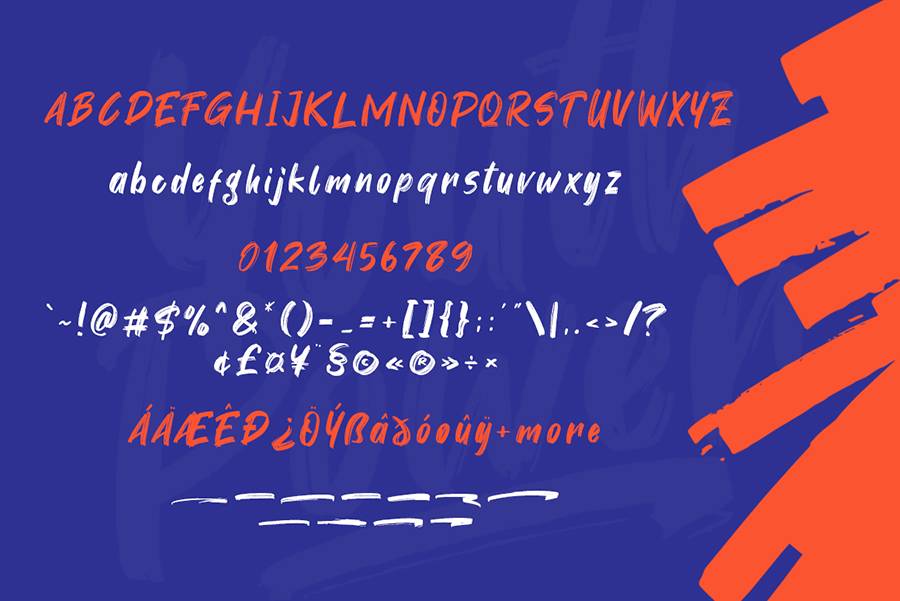 Youth Power Modern Brush Font sample
