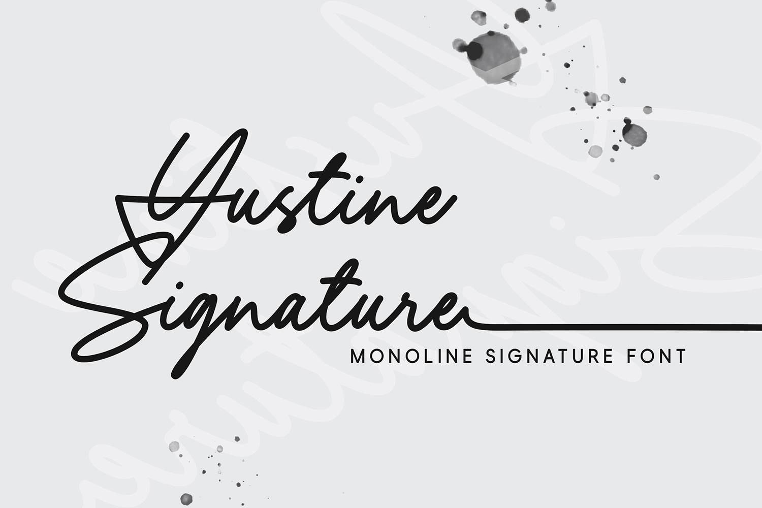 Yustine Signature Font sample