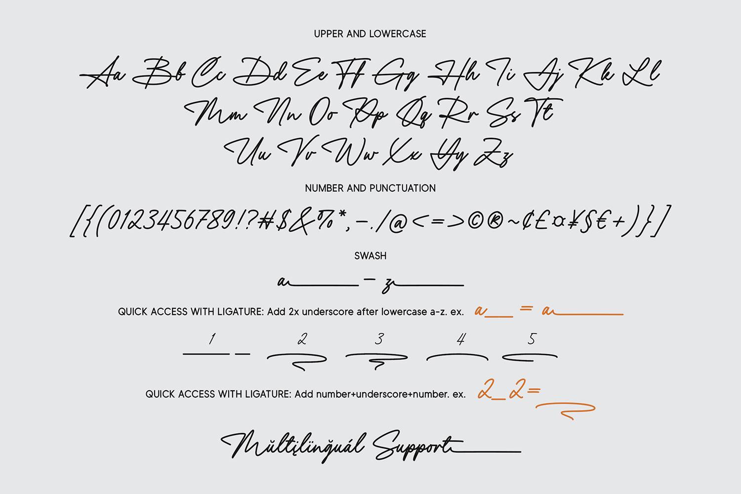 Yustine Signature Font sample