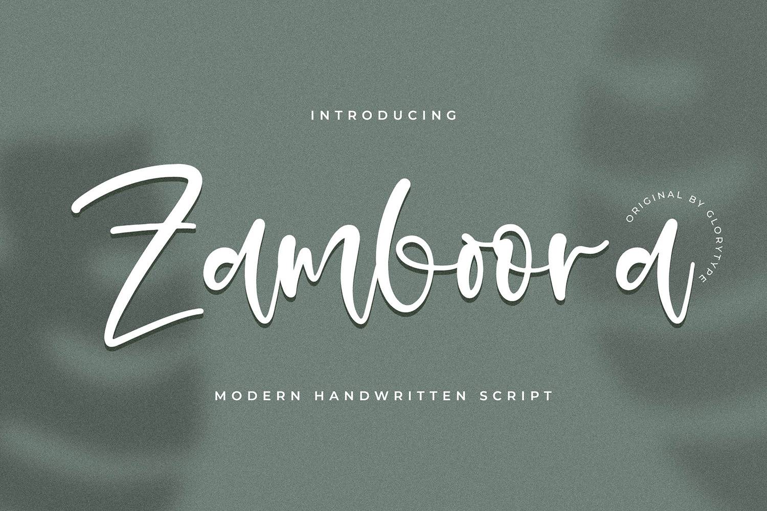 Zamboora Font sample