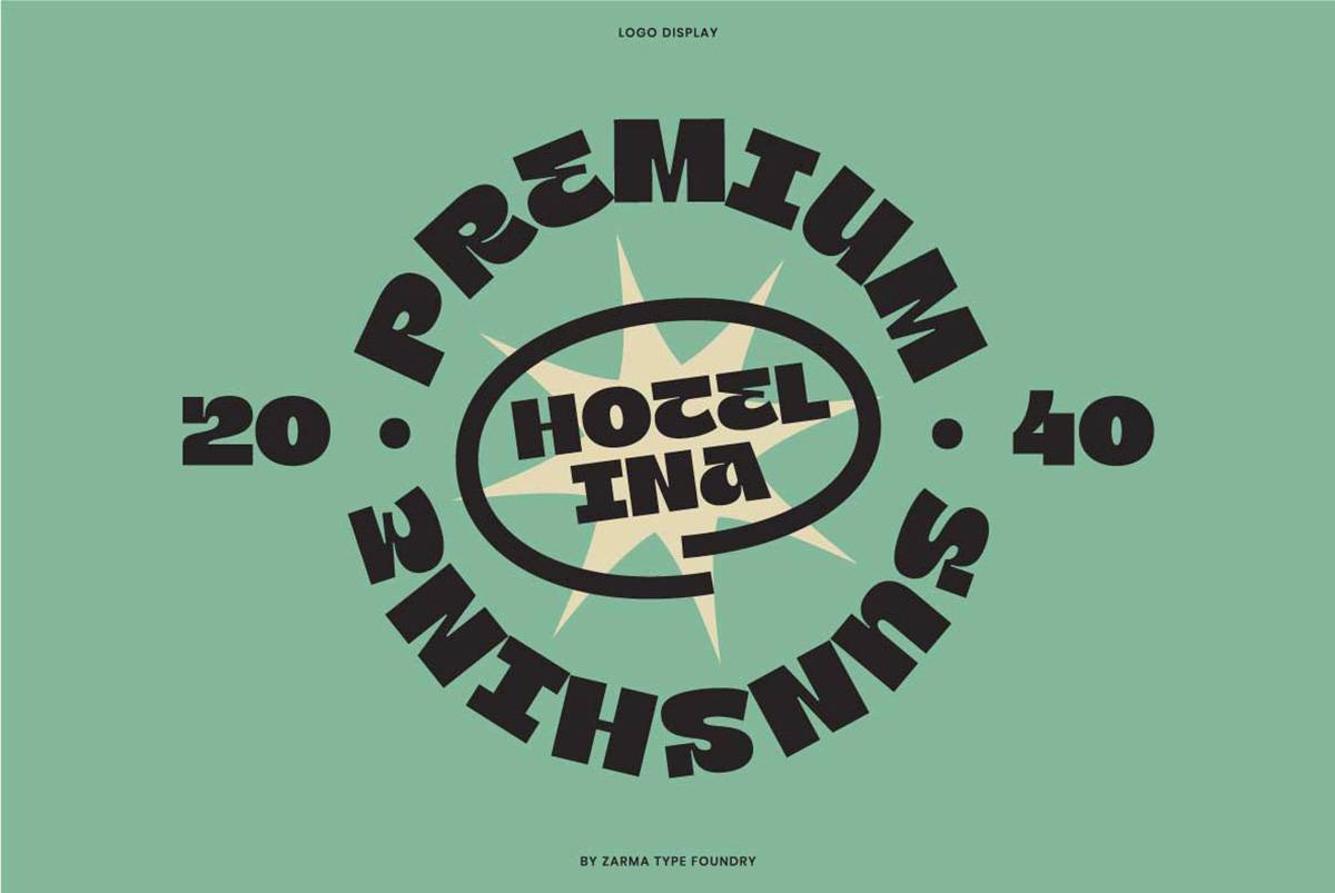 Zatiyan Font sample