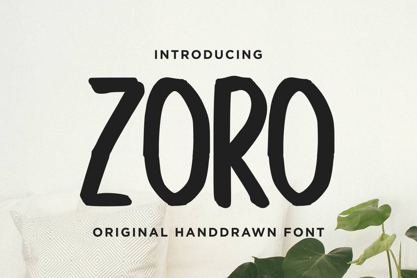 Zoro Font sample