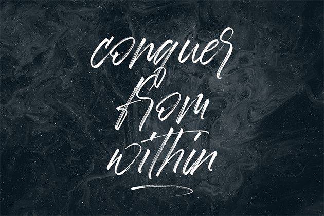Aerobrush Handlettering Brush Script Font sample