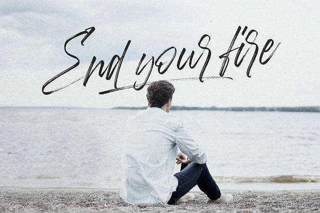 Aerobrush Handlettering Brush Script Font sample