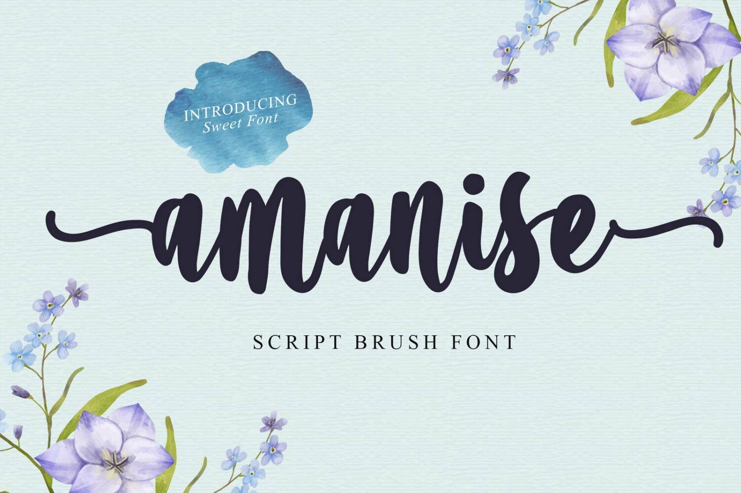Amanise Script Font Demo sample