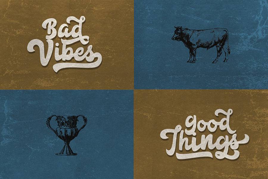 Anggada Vintage Script Demo Font sample