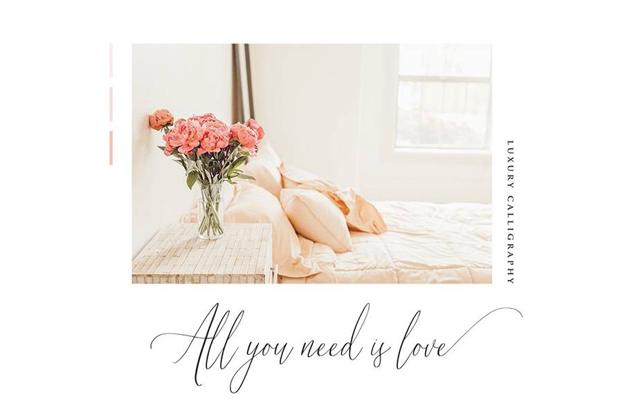 Audrey & Reynold Luxury Script Font sample