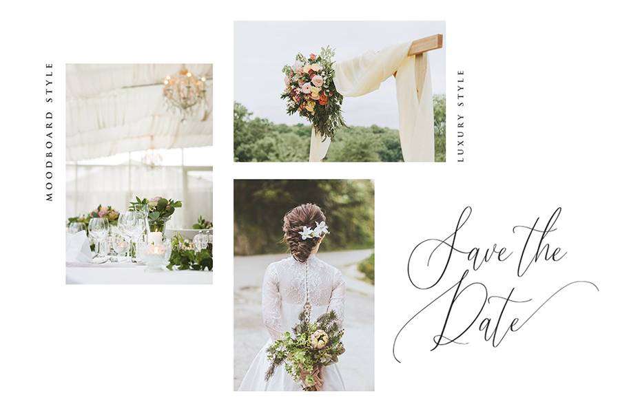Audrey & Reynold Luxury Script Font sample