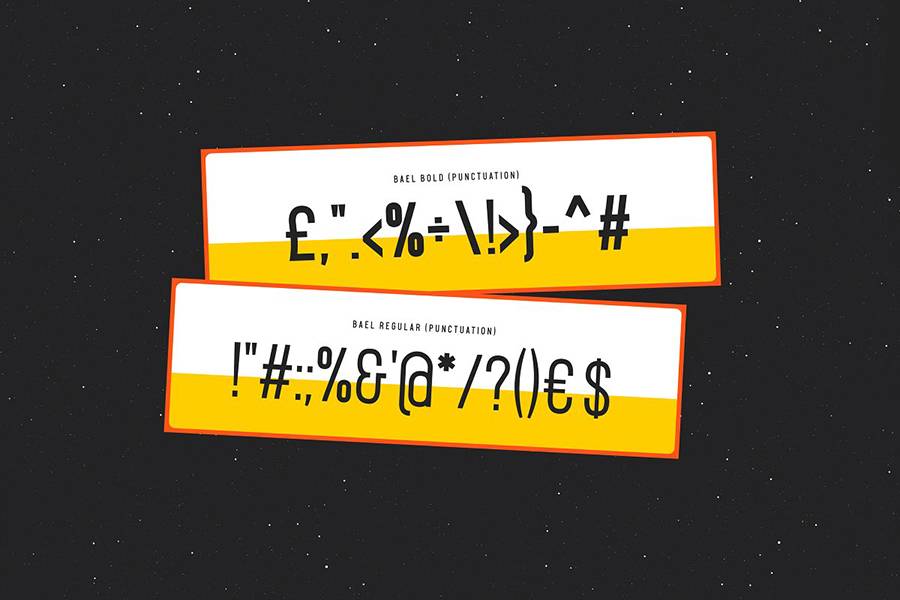 Bael Light Sans-Serif Font sample