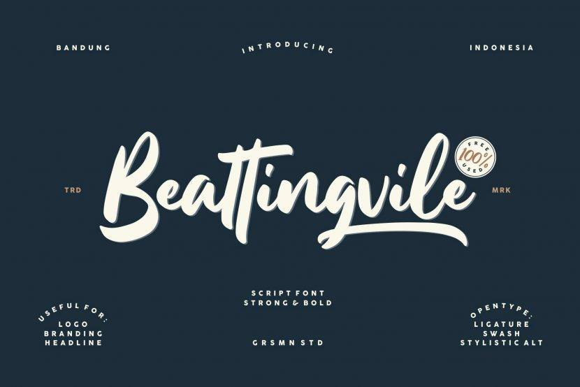 Beattingvile Script Font sample
