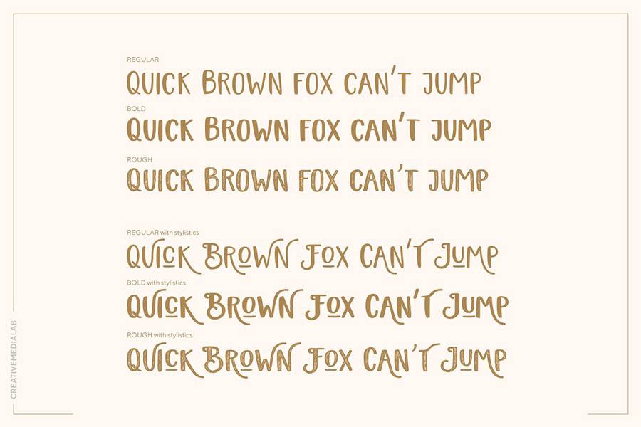 Brotherley Typeface Demo sample