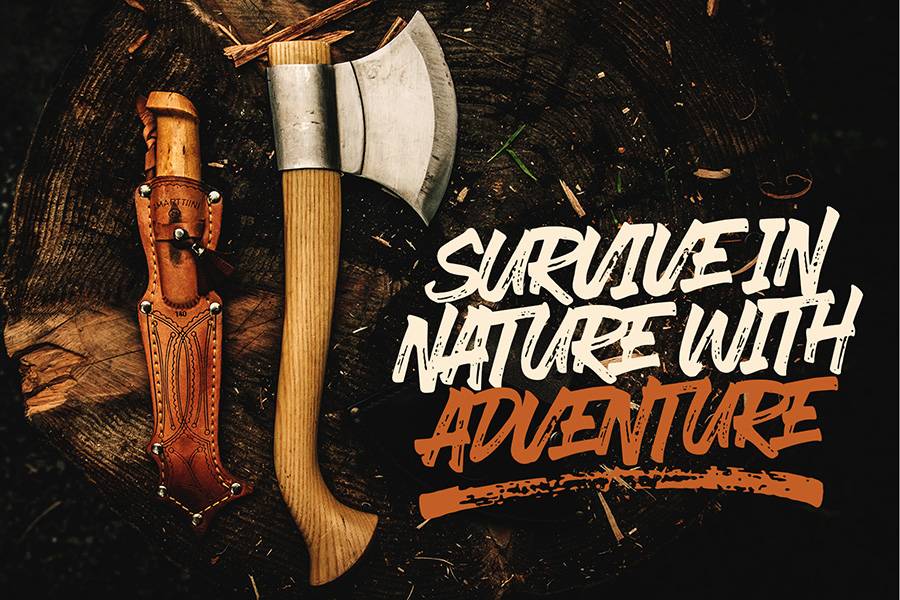 Ever Looser Wild Brush Font sample