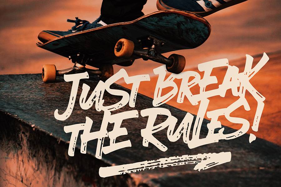 Ever Looser Wild Brush Font sample