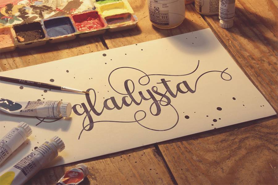 Gladysta Script sample