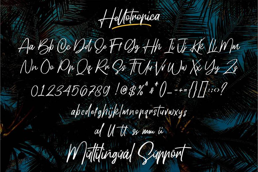 Hellotropica Handbrush Font sample