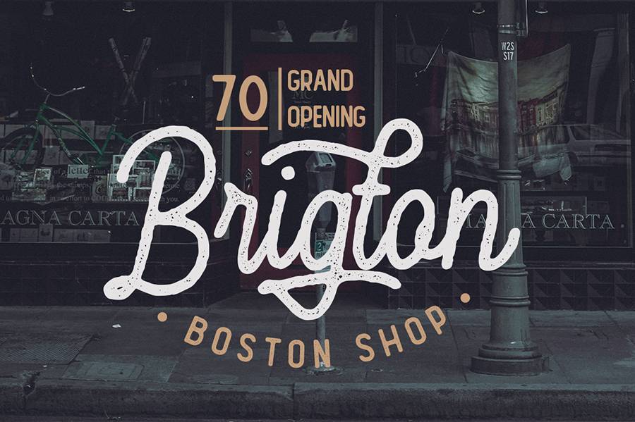 Hesland Vintage Script Font sample