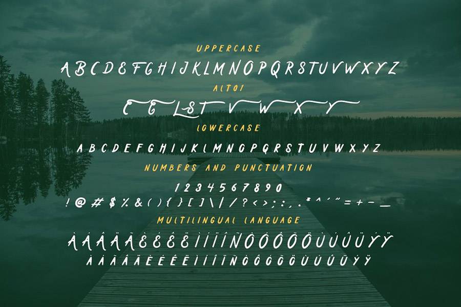 Holiday in Monday Display Font sample
