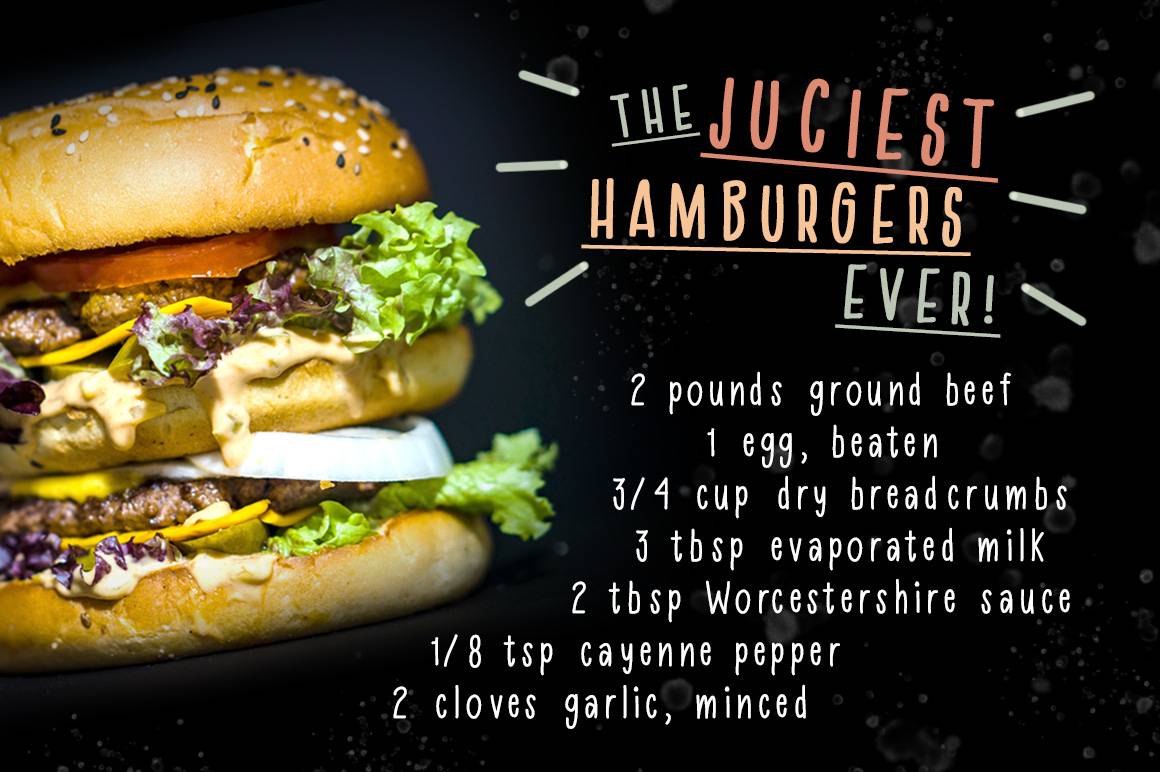 Homemade Hamburger Font sample