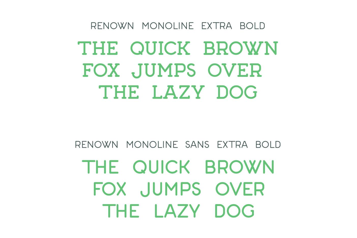 Renown Monoline Font Demo sample