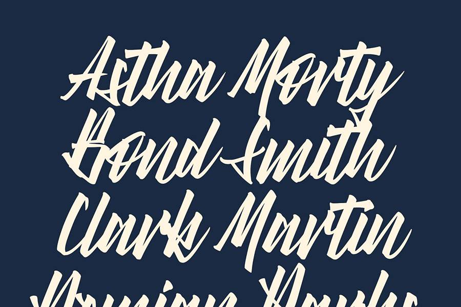 Right Times Brush Script sample