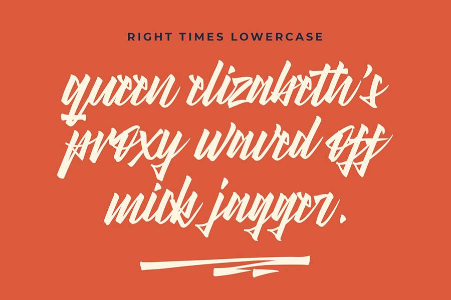 Right Times Brush Script sample