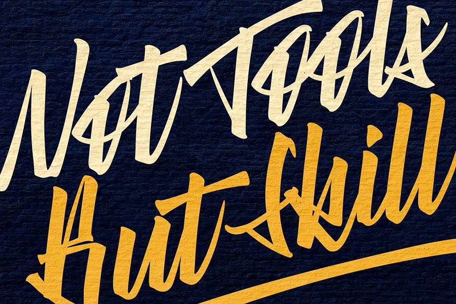 Right Times Brush Script sample