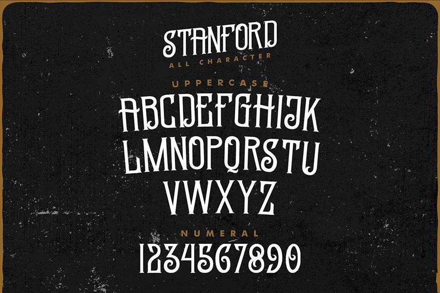 Standford Vintage Font Demo sample