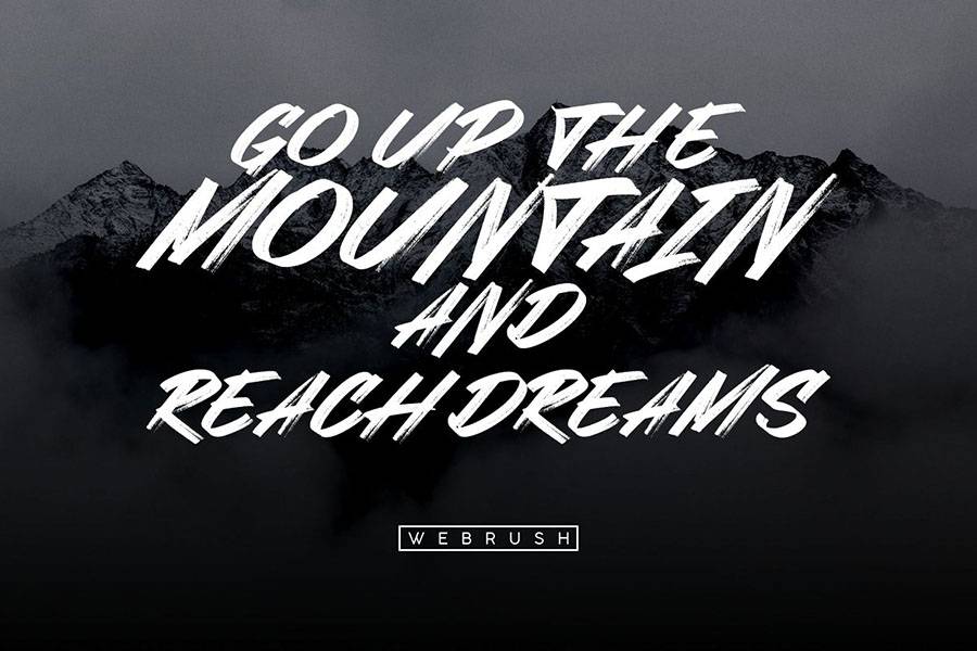 Webrush Urban Style Font sample