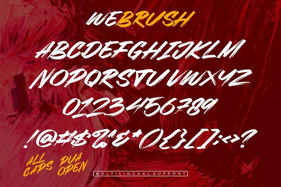 Webrush Urban Style Font sample