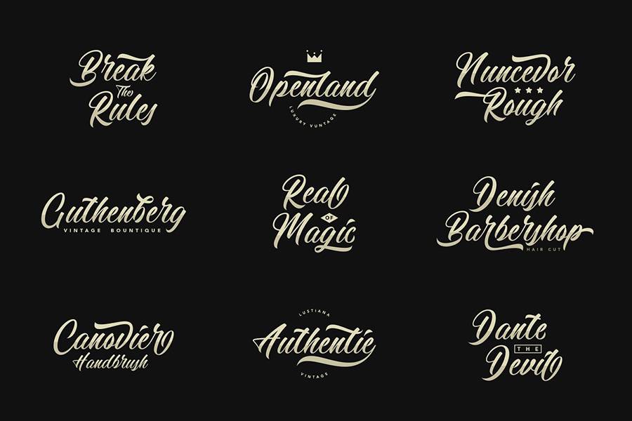Calingham Script Demo sample