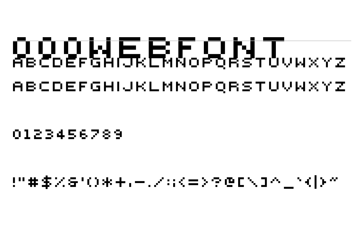 000webfont preview