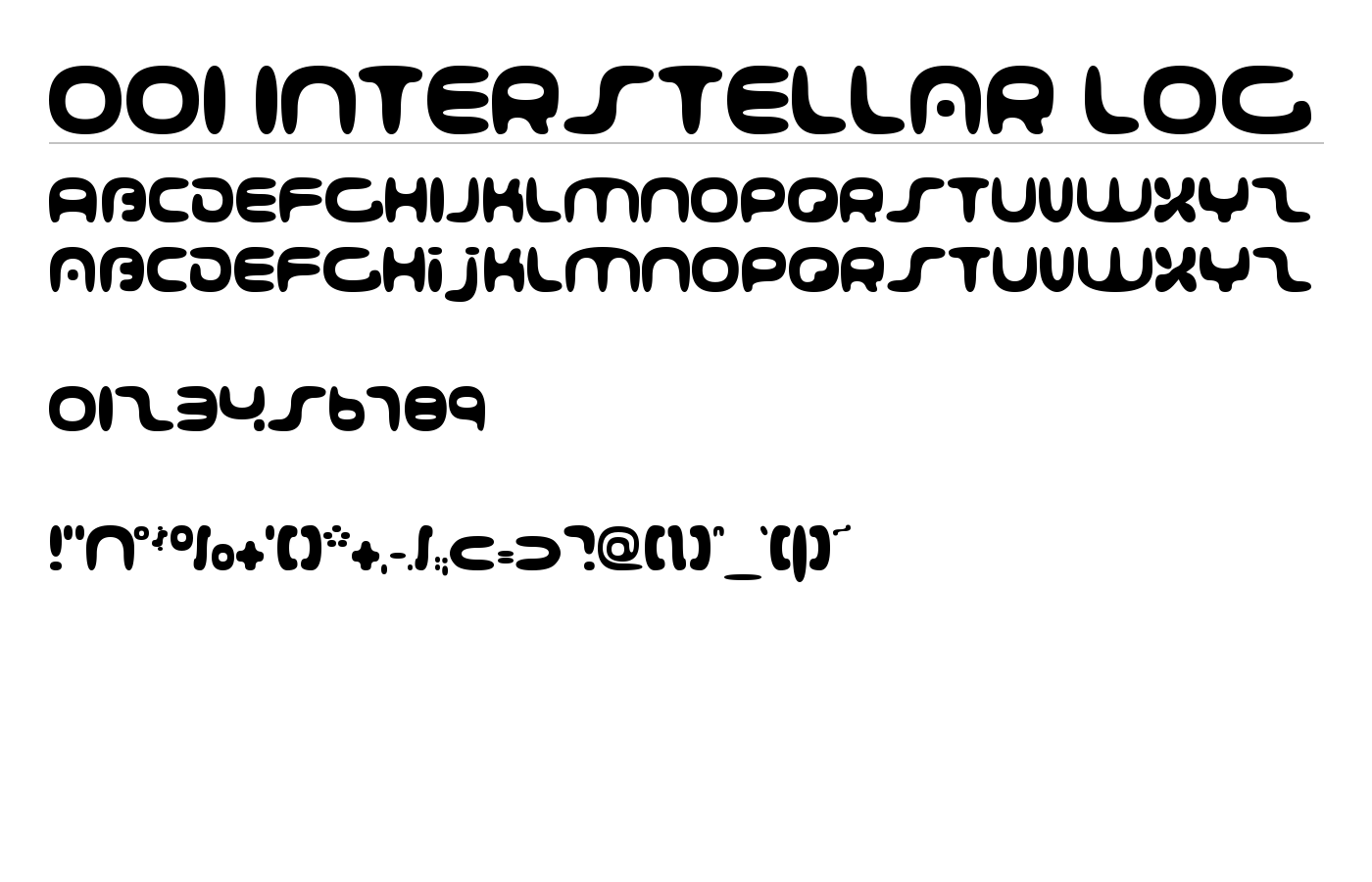 001 Interstellar Log Font preview