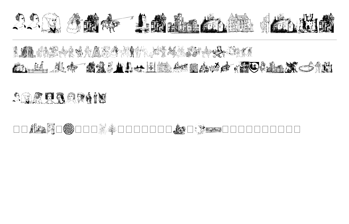 001 Medieval Daze Font preview