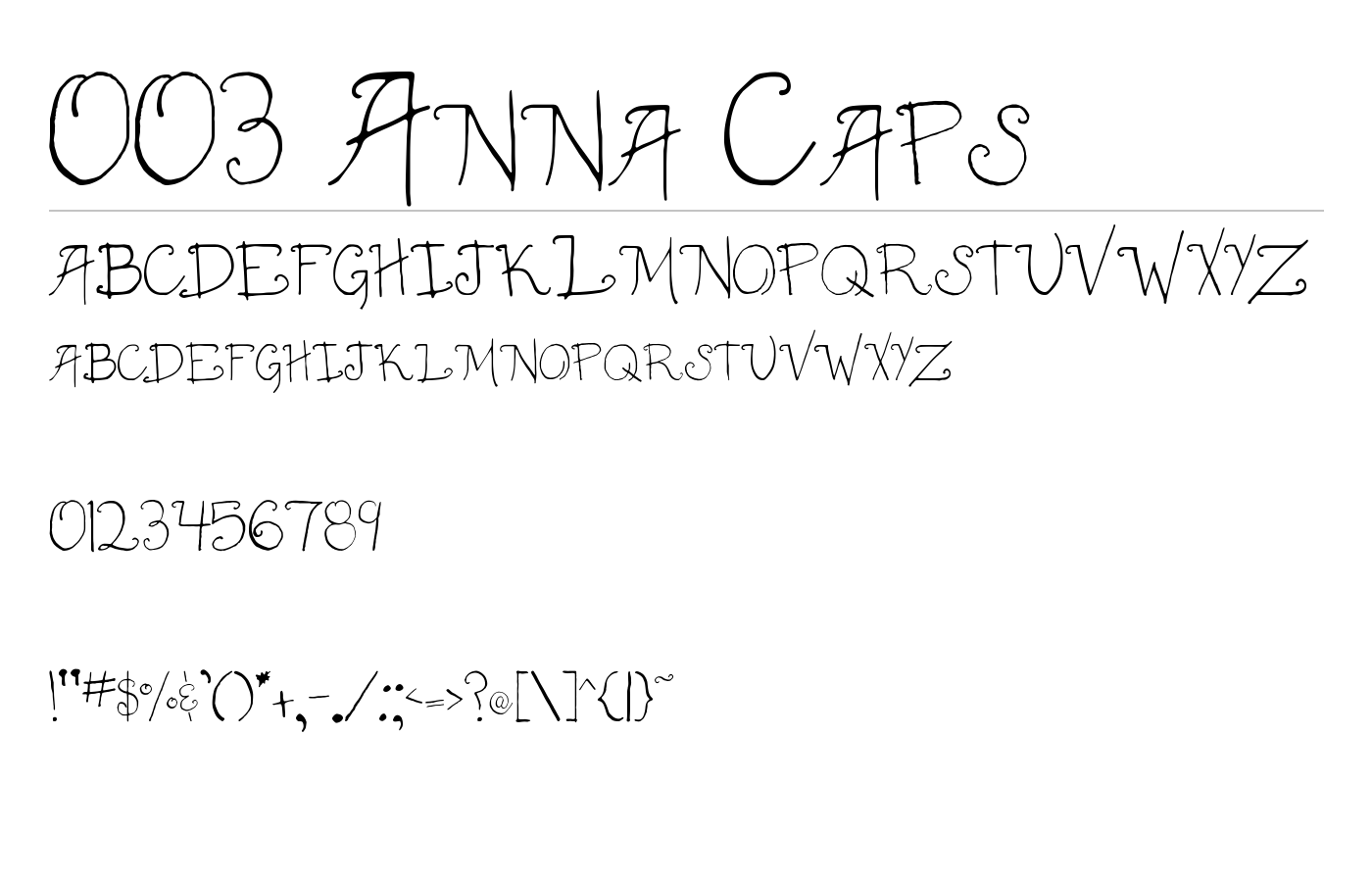 003 Anna Caps Font preview