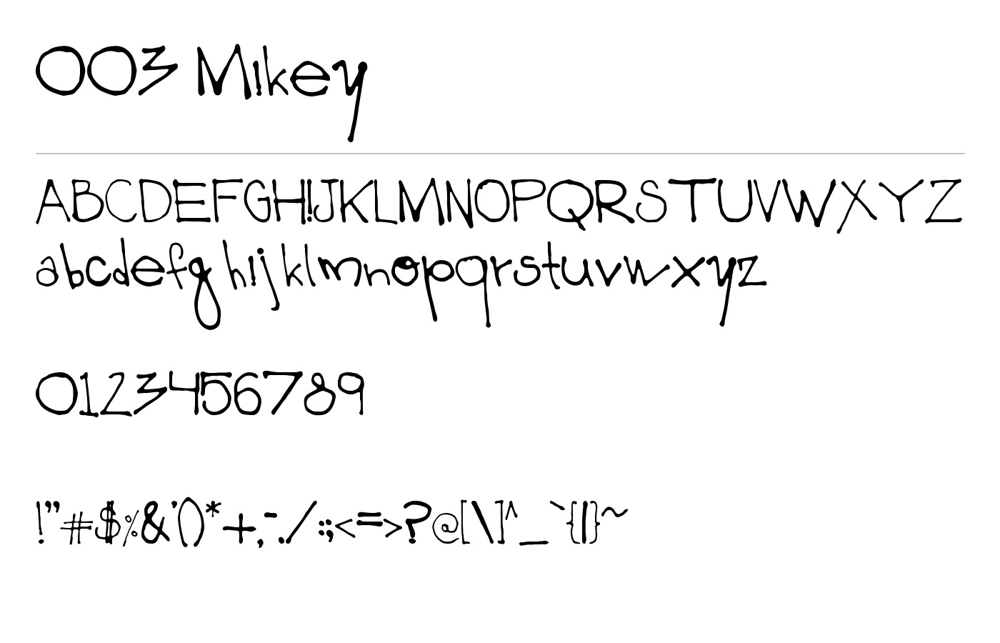 003 Mikey Font preview