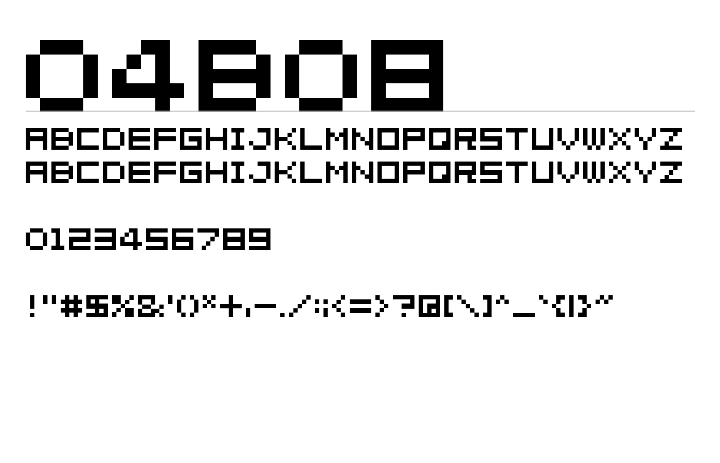 04b08 Font preview