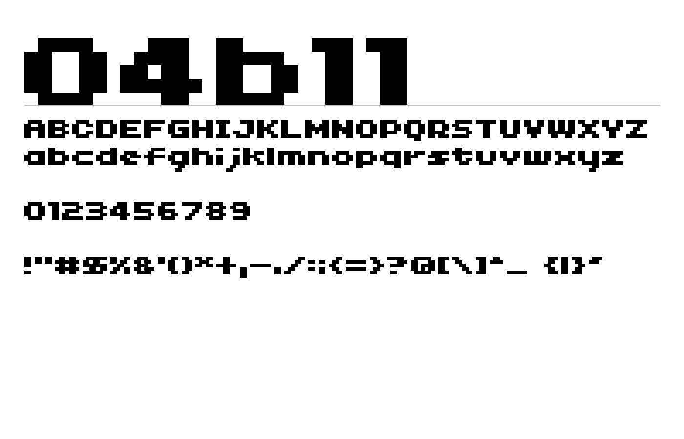 04b11 Font preview