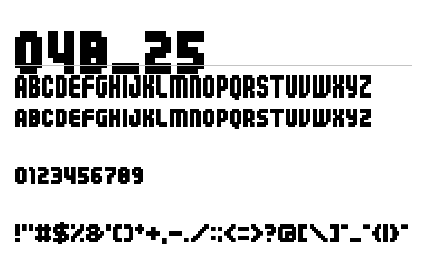 04b_25 Font preview