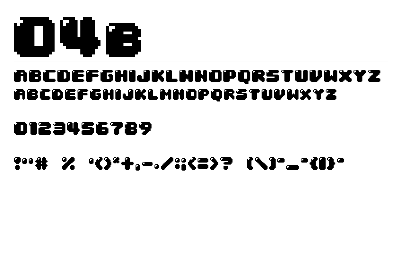 04b Font preview