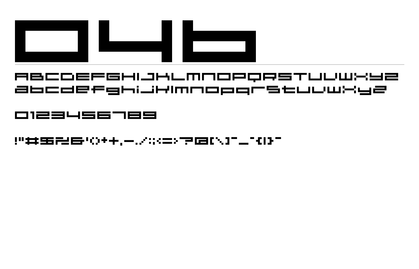 04b Font preview