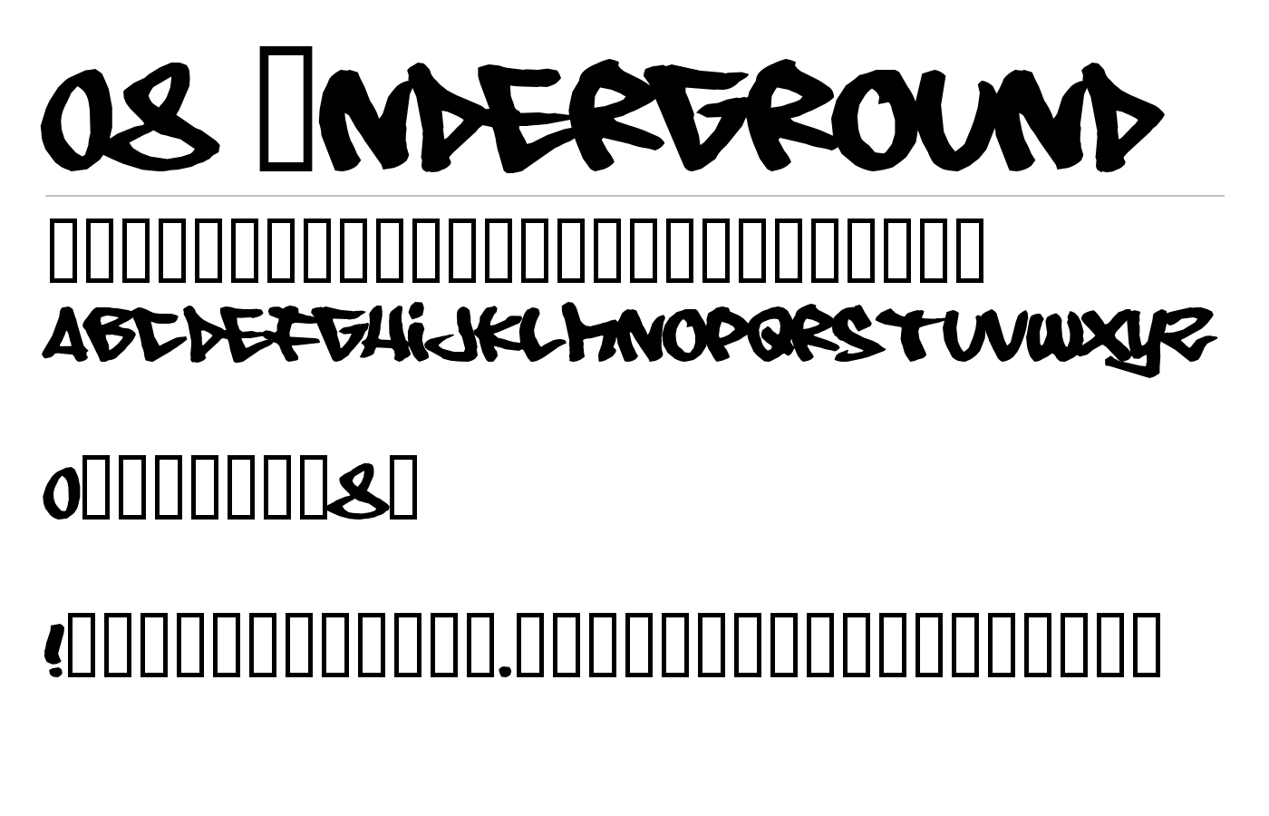08 Underground Font preview