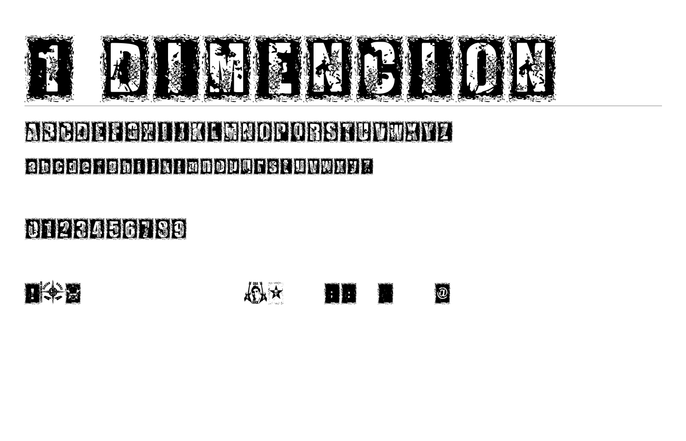 1 DIMENCION Font preview