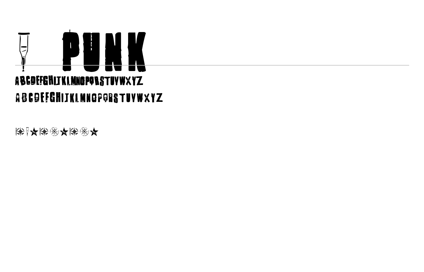 1 Punk Font preview