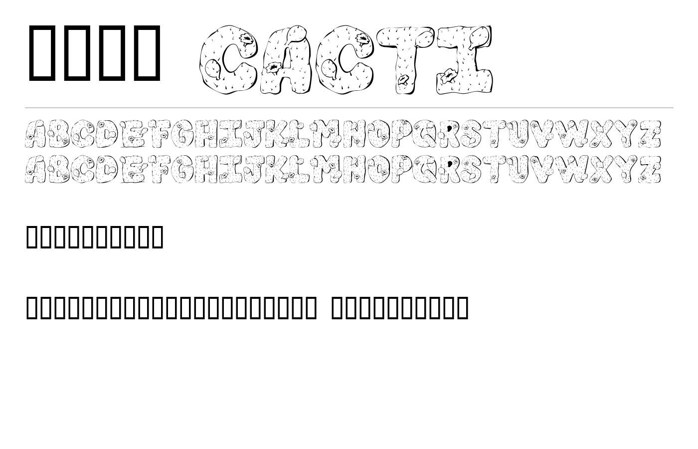 101! Cacti Font preview