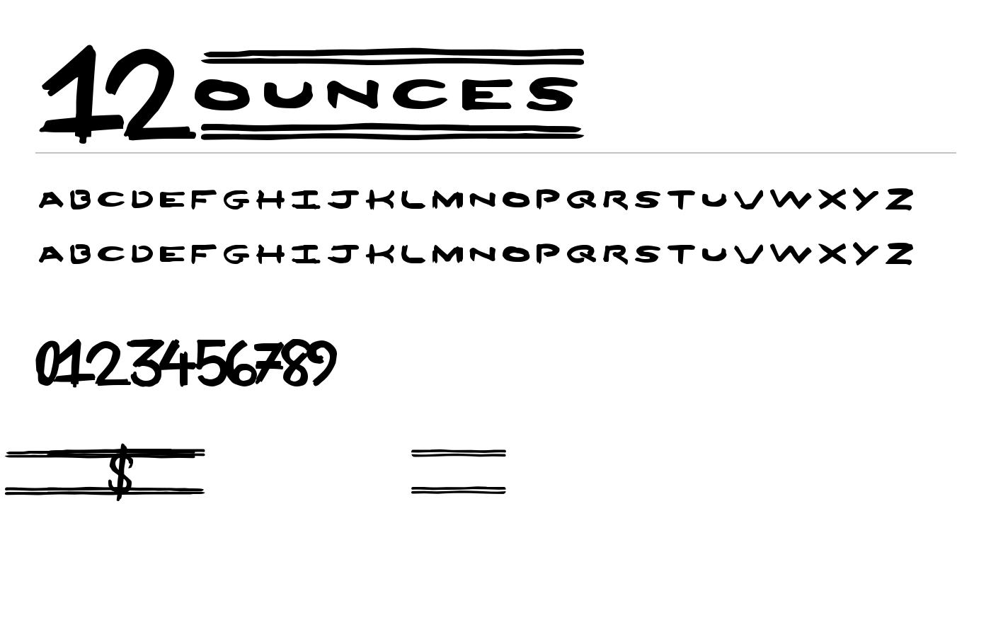 12Ounces( Font preview
