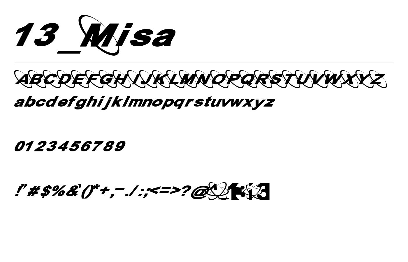 13_Misa Font preview